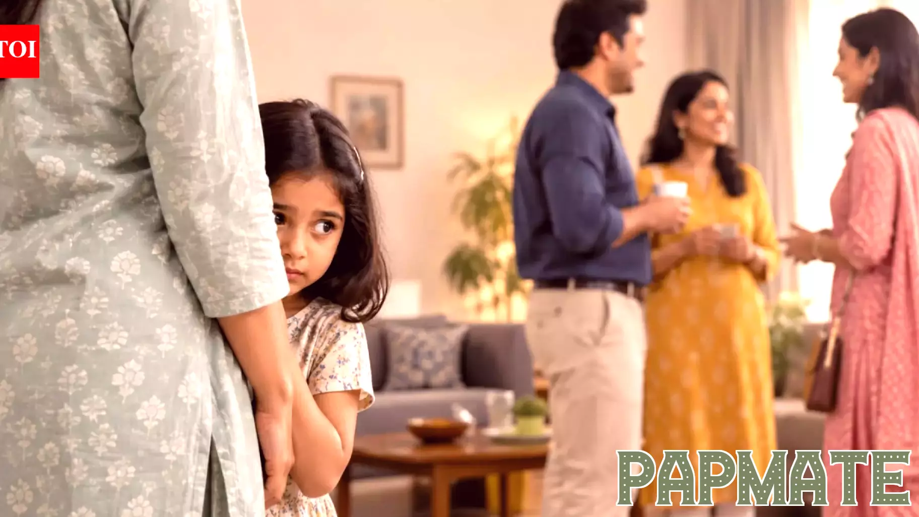 Why Some Children Hide Behind Their Parents Around Guests