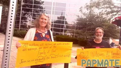 Lima rally targets billboard on same-sex parenting