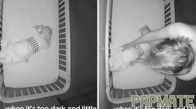 Unexpected Moment Captured by Baby Monitor
